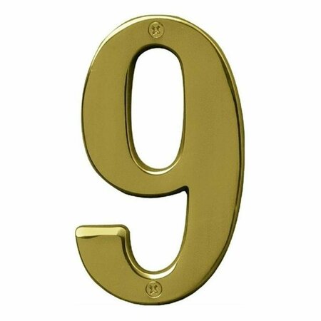 CAMP USA 6 in. Raised Solid Brass of No.9 - Antique Brass CA3336769